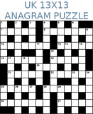 British 13x13 anagram crossword puzzle no.316