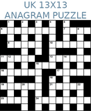 British 13x13 anagram crossword puzzle no.318