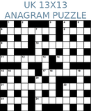 British 13x13 anagram crossword puzzle no.320
