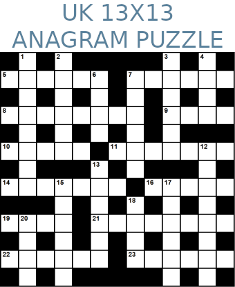 British 13x13 anagram crossword puzzle no.321