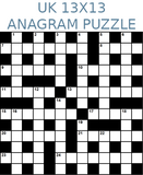 British 13x13 anagram crossword puzzle no.322