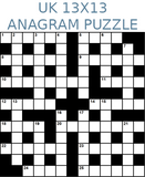 British 13x13 anagram crossword puzzle no.323