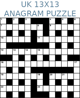 British 13x13 anagram crossword puzzle no.325