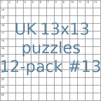 British 13x13 puzzles 12-pack no.13