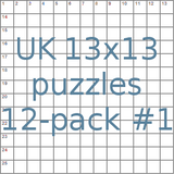 British 13x13 puzzles 12-pack no.1