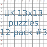 British 13x13 puzzles 12-pack no.3