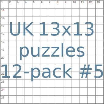 British 13x13 puzzles 12-pack no.5
