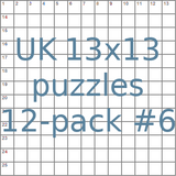 British 13x13 puzzles 12-pack no.6