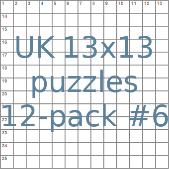 British 13x13 puzzles 12-pack no.6