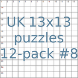 British 13x13 puzzles 12-pack no.8