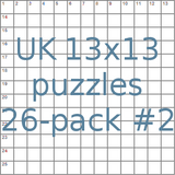 British 13x13 puzzles 26-pack no.2