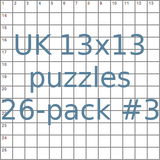 British 13x13 puzzles 26-pack no.3