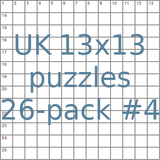 British 13x13 puzzles 26-pack no.4