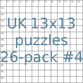 British 13x13 puzzles 26-pack no.4