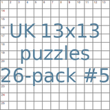 British 13x13 puzzles 26-pack no.5