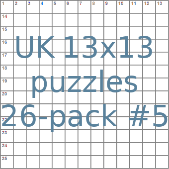 British 13x13 puzzles 26-pack no.5