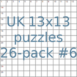 British 13x13 puzzles 26-pack no.6