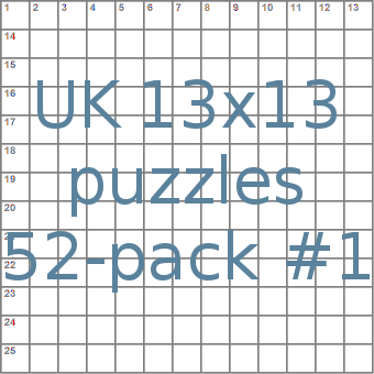 British 13x13 puzzles 52-pack no.1