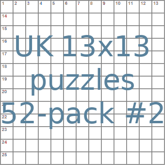 British 13x13 puzzles 52-pack no.2