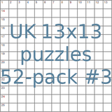 British 13x13 puzzles 52-pack no.3
