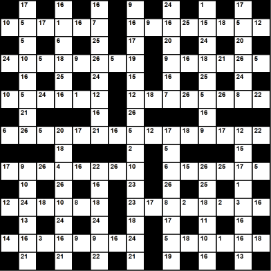 British 15x15 codeword puzzle no.301