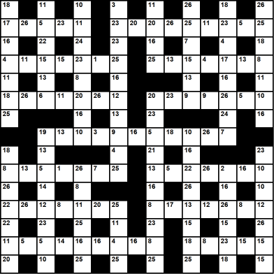 British 15x15 codeword puzzle no.310