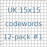 British 15x15 codeword puzzles 12-pack no.1