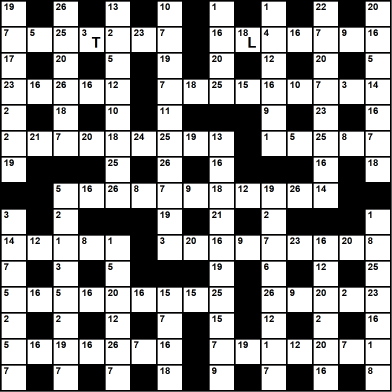 British 15x15 codeword puzzle no.313