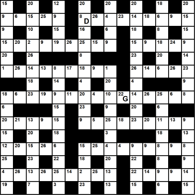British 15x15 codeword puzzle no.316