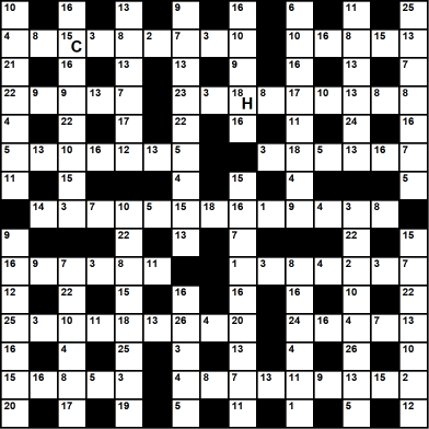 British 15x15 codeword puzzle no.318