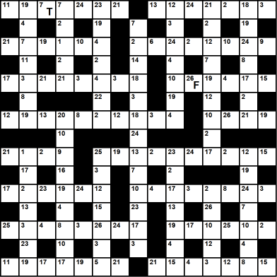 British 15x15 codeword puzzle no.319