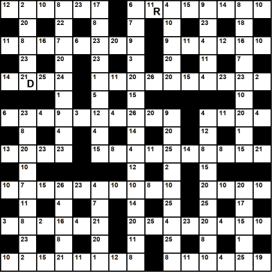 British 15x15 codeword puzzle no.321