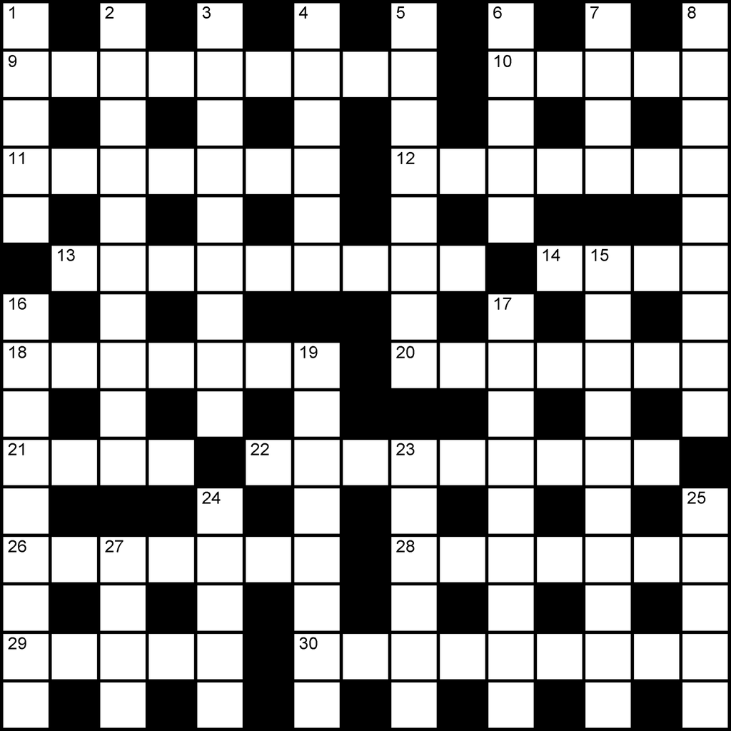 UK 15x15 puzzle no.301 by a leading crossword puzzle maker