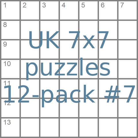 British 7x7 mini-puzzles 12-pack no.7