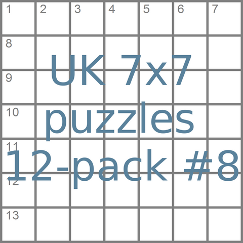 British 7x7 mini-puzzles 12-pack no.8