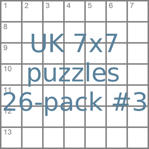 British 7x7 mini-puzzles 26-pack no.3