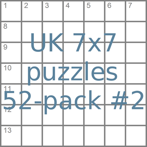 British 7x7 mini-puzzles 52-pack no.2