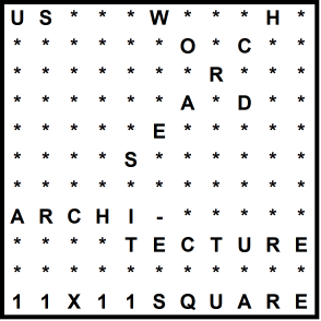 American 11x11 Wordsearch puzzle no.328 - architecture