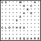 American 11x11 Wordsearch puzzle no.304 - clothes