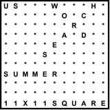 American 11x11 Wordsearch puzzle no.309 - Summer