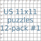 American 11x11 puzzles 12-pack no.1