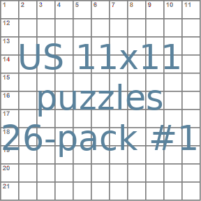 American 11x11 puzzles 26-pack no.1