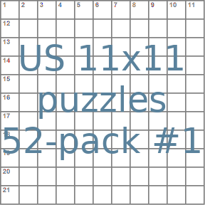 American 11x11 puzzles 52-pack no.1
