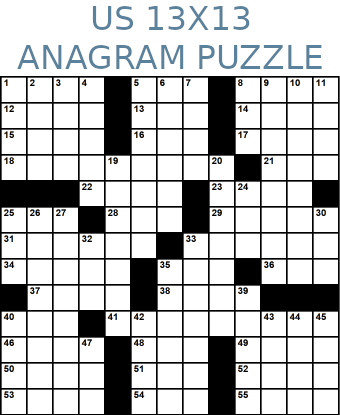 American 13x13 anagram crossword puzzle no.301