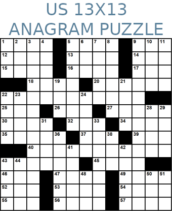 American 13x13 anagram crossword puzzle no.303