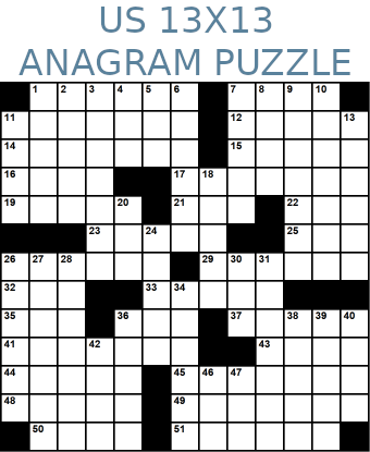American 13x13 anagram crossword puzzle no.304