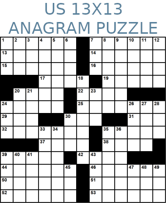 American 13x13 anagram crossword puzzle no.305
