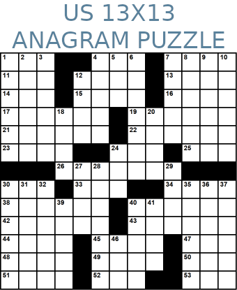 American 13x13 anagram crossword puzzle no.306
