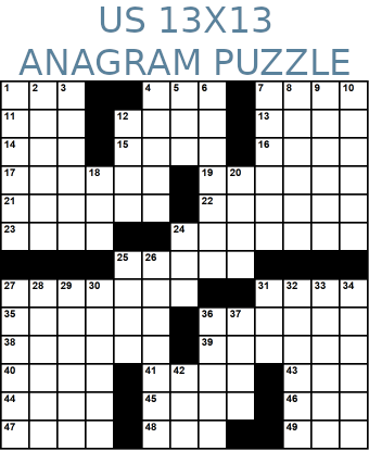 American 13x13 anagram crossword puzzle no.307