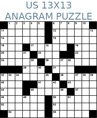 American 13x13 anagram crossword puzzle no.309